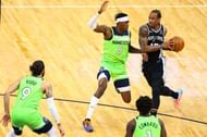 DeMar DeRozan #10 of the San Antonio Spurs drives to the basket